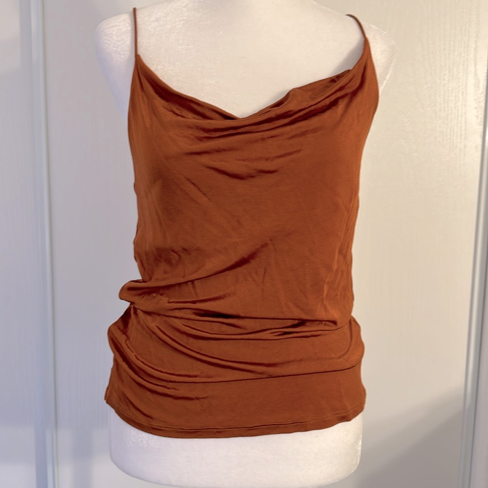 Anthropologie Spaghetti Strap- burnt orange